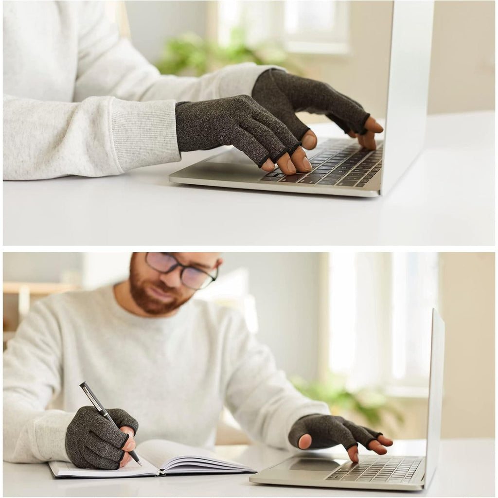 Buy now Arthritis Gloves Women Men,Strengthen Compression Gloves to Alleviate Carpal Tunnel,Rheumatoid,Tendonitis,Arthritis Pain Relief Gloves,Fingerless Gloves for Computer Typing and Daily Work - Small at indiglob india
