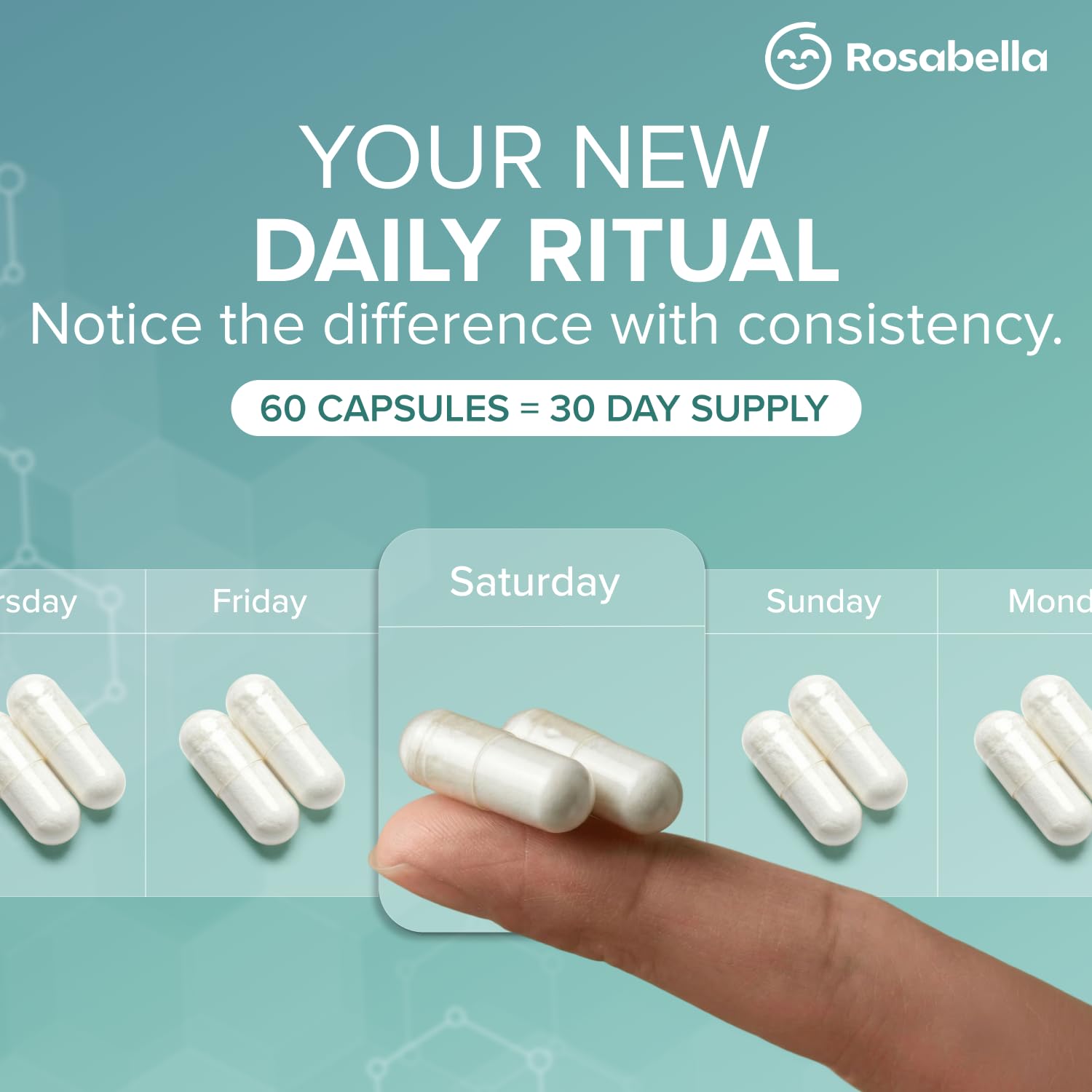 Rosabella Liposomal Glutathione 500mg – High Absorption Glutathione Supplement, Antioxidant Support, Cellular Health & Detox Support, 60 Capsules, 30 Day Supply, Daily Antioxidant Capsules