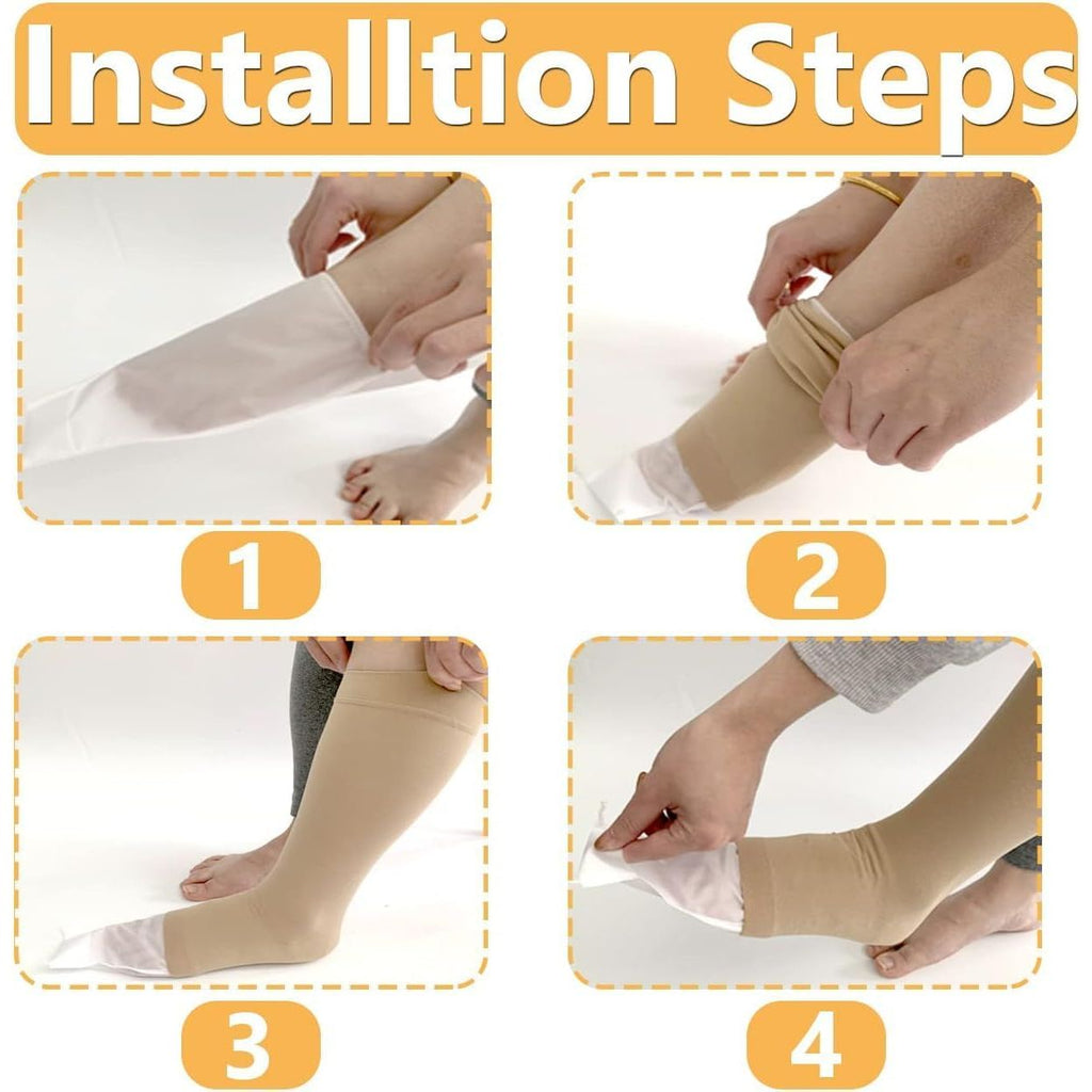 Buy now Open Toe Compression Sock Aid for Easy Slide - Slip Stocking Applicator to Help Assist Put On for Elderly, Disabled, Pregnant, 2 Pcs at indiglob india