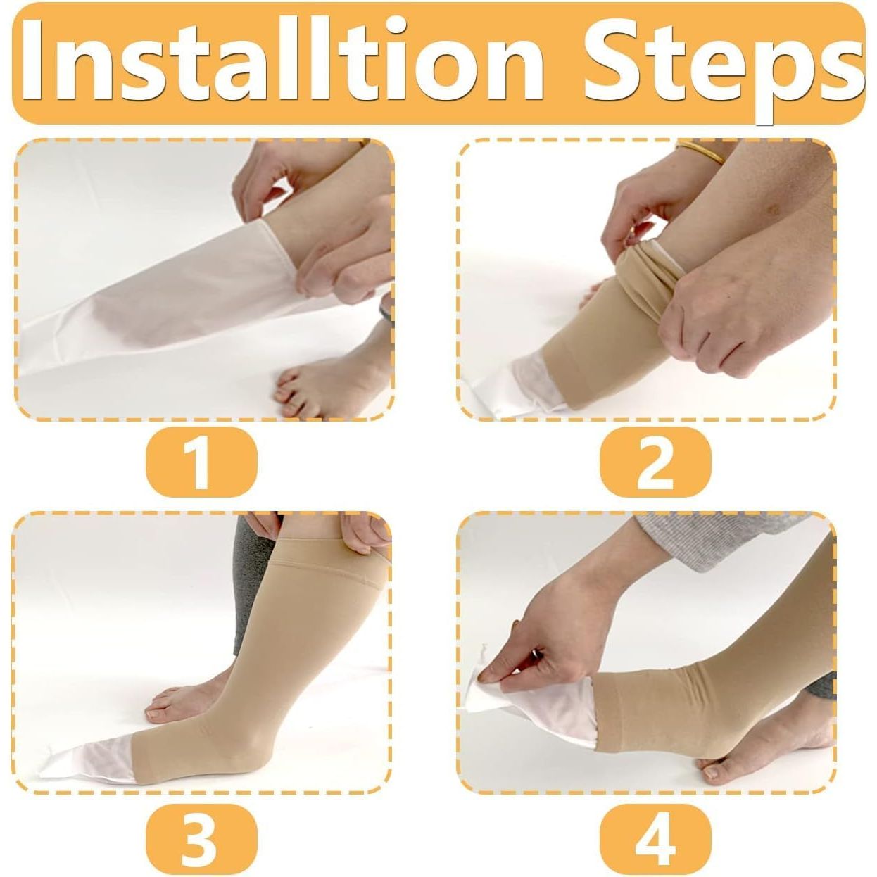 Buy now Open Toe Compression Sock Aid for Easy Slide - Slip Stocking Applicator to Help Assist Put On for Elderly, Disabled, Pregnant, 2 Pcs at indiglob india
