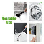 4pcs Flexible Cleaning Brush Set for Dryer Vents, Fridge Coils, HVAC Systems & Tight Spaces – Multi-Use Lint and Dust Remover with Crevice Brush and Detailing Tools