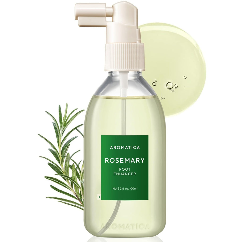 AROMATICA Root Enhancer Rosemary Water Spray for Hair Growth (2 Packs) | with Rosemary hair oil & caffeine & biotin - Korean hair care Hair Thinning Loss – Free from Sulfate, Silicone, and Paraben