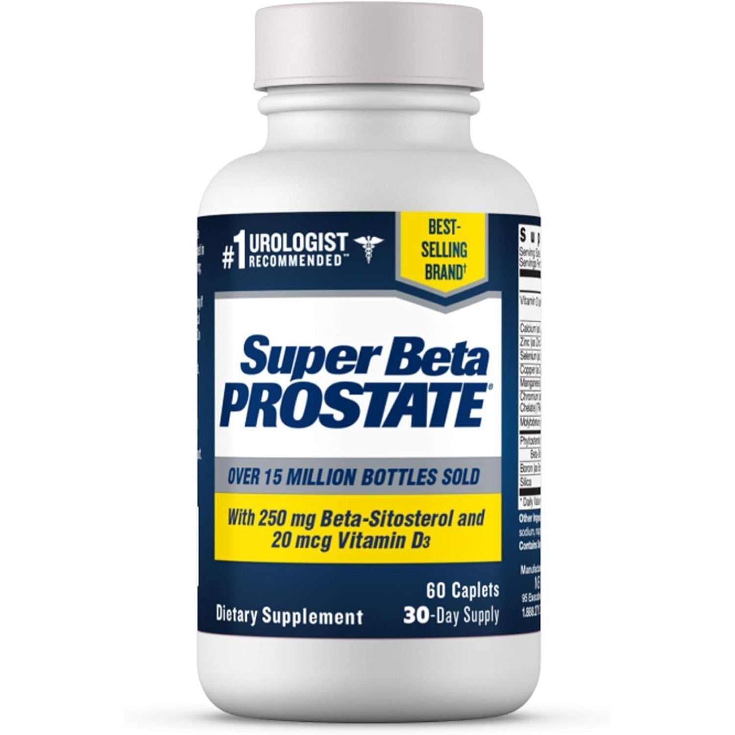 SUPER BETA PROSTATE - Prostate Health Supplements for Men, 60ct | Reduce Bathroom Trips, Promote Sleep, Better Bladder Emptying & Healthy Prostate