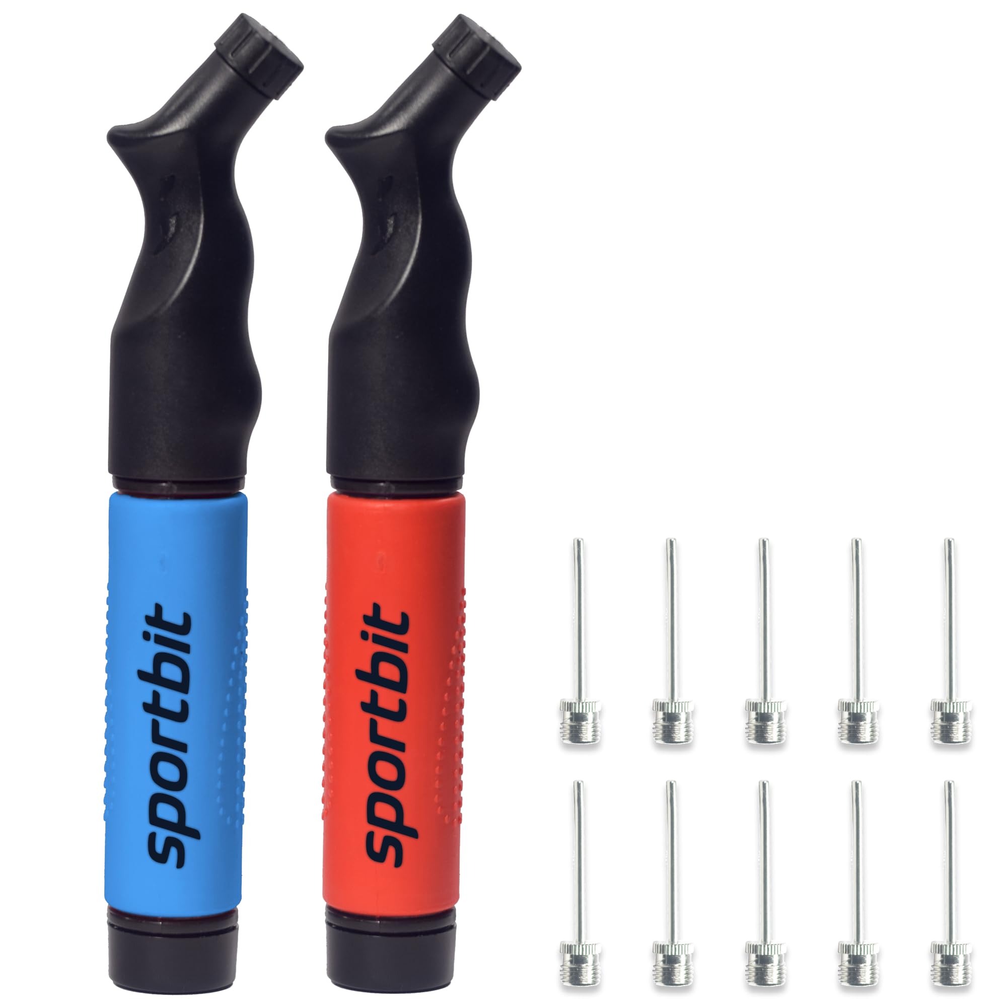 Buy now SPORTBIT Ball Pump for Sports Balls - Push & Pull Inflating System - Hand Pump for All Exercise Balls - Volleyball Pump, Basketball Inflator, Football & Soccer Ball Air Pump - Goes with 5 Needles Set at indiglob india
