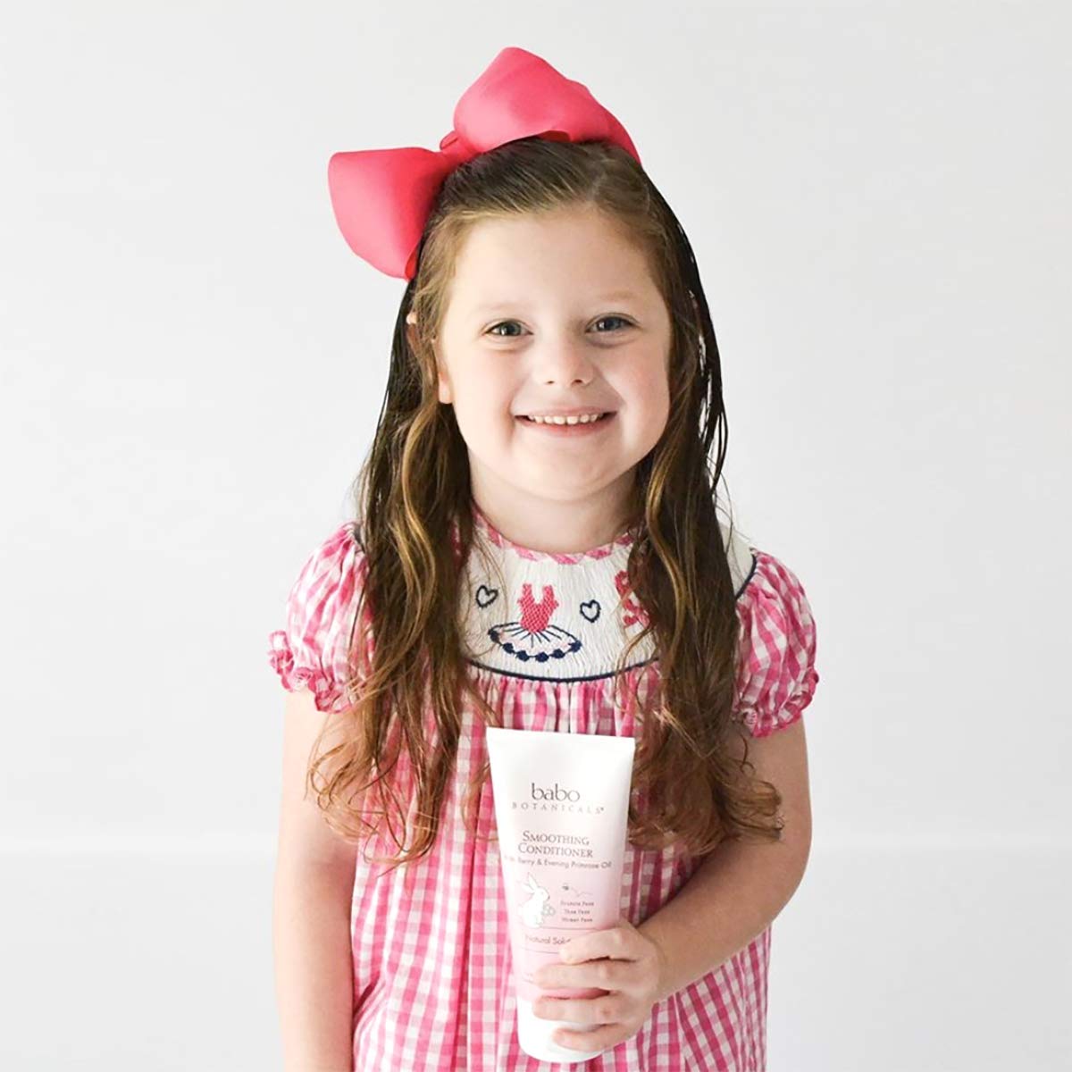 Babo Botanicals Smoothing Conditioner with Evening Primrose Oil, Coconut Oil and Provitamin B5 - For Babies, Kids and Adults with Tangly or Unruly Hair - Vegan