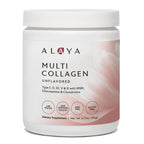 Alaya Multi Collagen Powder (Unflavored) 5 Types, MSM, NSF Cert 20 Servings