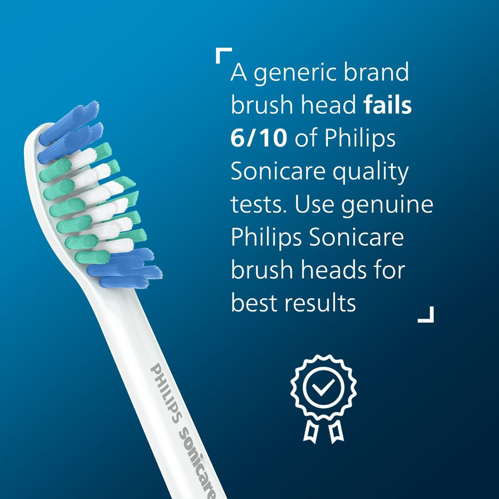 Buy now Philips Sonicare Genuine Simply Clean Replacement Toothbrush Heads, 2 Brush Heads, White, HX6012/04 at indiglob india