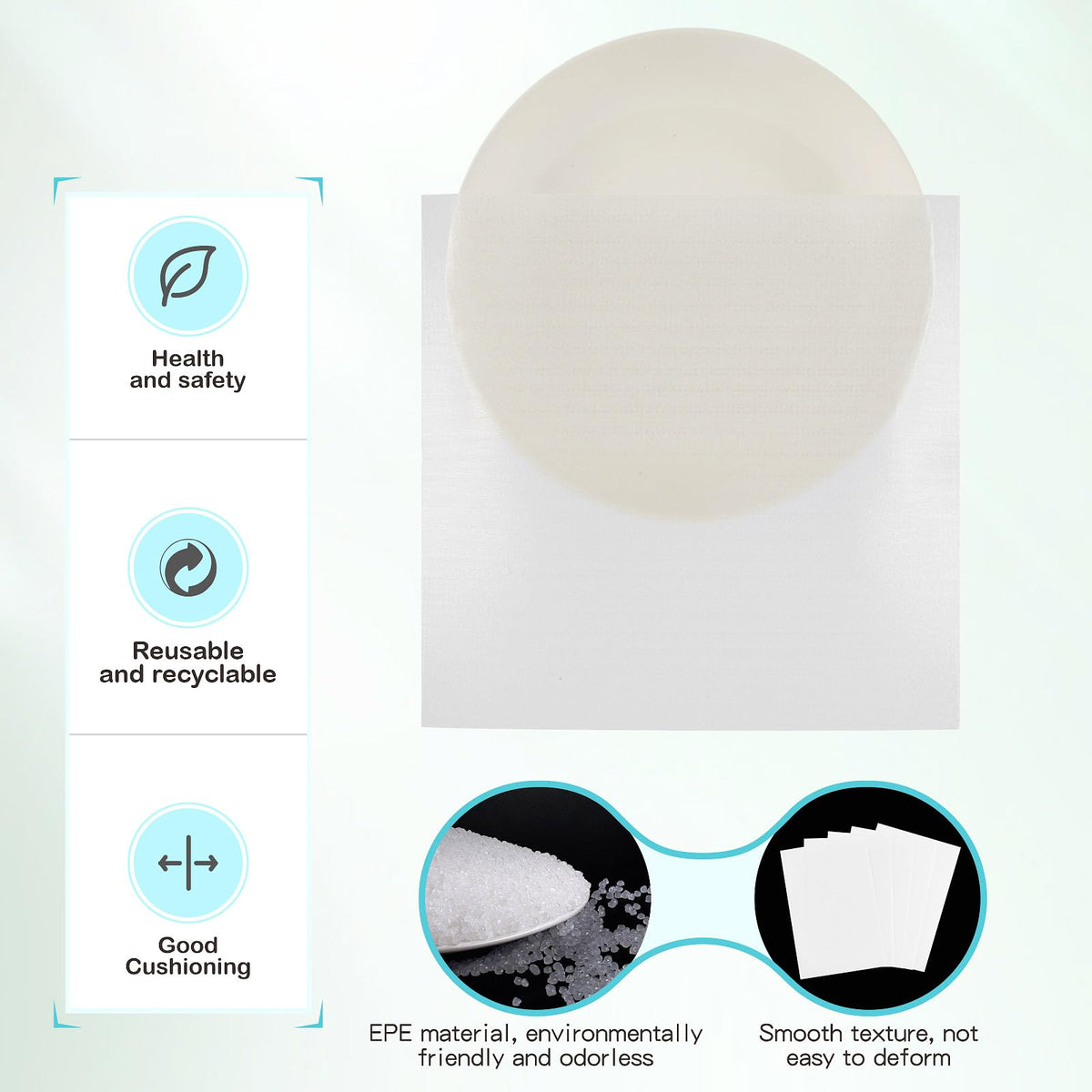 Thickened Packaging Foam Pouches and Sheets in 4 Sizes, 320 PCS with 60 Fragile Stickers, Dish Packing Supplies for Moving, Cushioning Foam Wrap for Moving Supplies