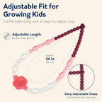 Chew Necklaces for Sensory Kids & Toddlers, 2 Pack One Piece Fidget Chewlry