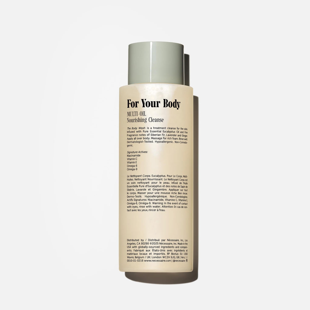 Buy now Nécessaire The Body Wash Eucalyptus — Multi-Oil Shower Gel Body Wash for Women + Men. Non-Comedogenic + Hypoallergenic for Sensitive Skin with Niacinamide. 8.4 fl oz. at indiglob india