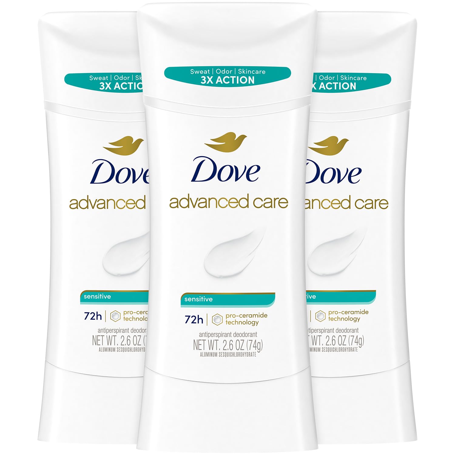 Dove Advanced Care Antiperspirant Deodorant, Sensitive 2.6 Oz