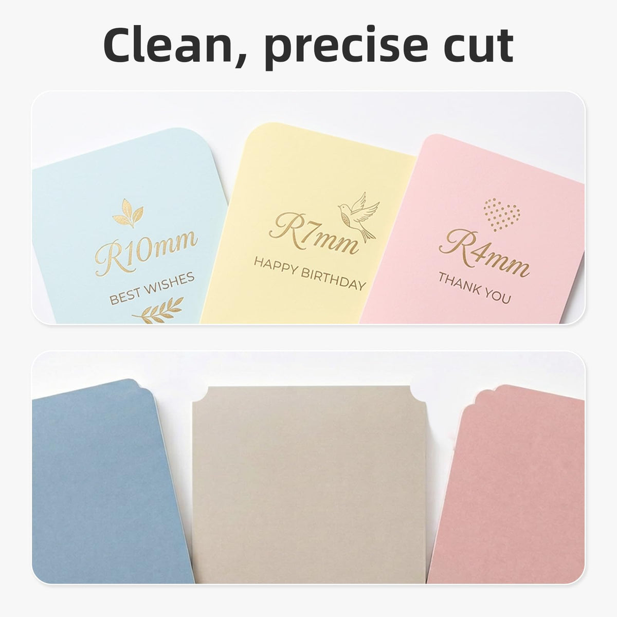 Paper Corner Cutter Set, 2 Pcs 3-in-1 Paper Corner Rounder Punch (R4/R7/R10mm) & Decorative Corner Punch, Round Corner Punch for Cardstock, Cards, Photos, Business Cards, Scrapbooks