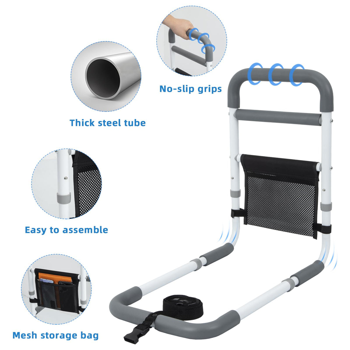 Bed Rails for Elderly Adults Safety, 350LBS Heavy Duty Grab Bar