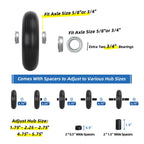 GICOOL 4.00-6 Flat Free Tire and Wheel, 13'' Solid Wheelbarrow Tire, 1 PK