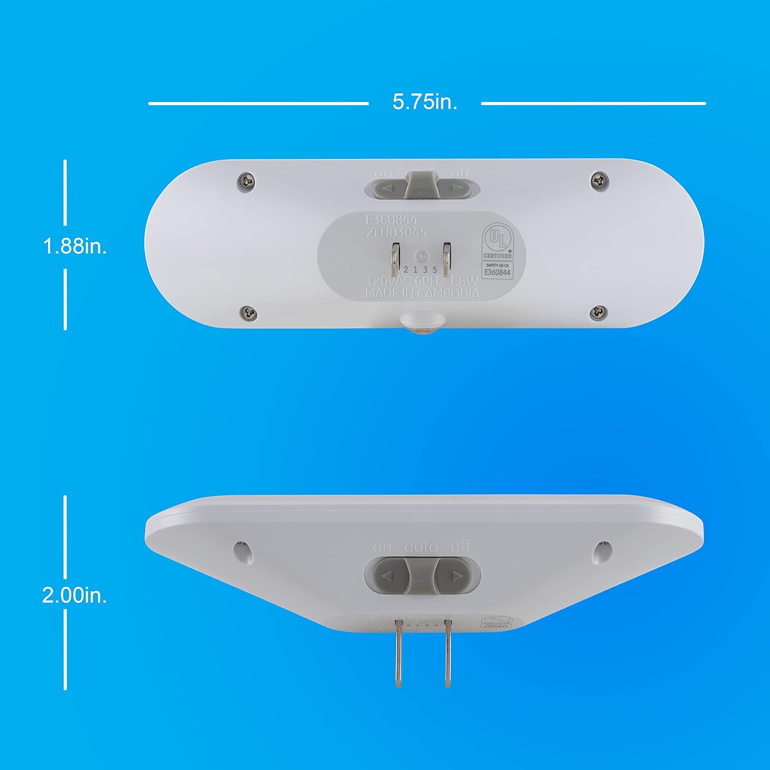 Buy now GE Ultrabrite LED Light Bar Night Lights Plug Into Wall Room Decor Ambient Lighting Dusk to Dawn Sensor Bright Nightlight, White, 100 Lumens, 2 Pack at indiglob india