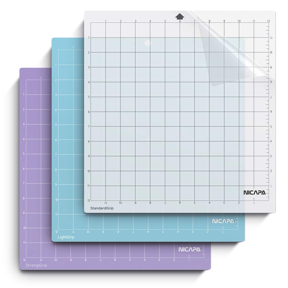Buy now Nicapa StandardGrip Cutting Mat for Silhouette Cameo 4/3/2/1 (12x12 inch,3 pack) Standard Adhesive Sticky Quilting Cut Pads Replacement Accessories for Silhouette Cameo at indiglob india