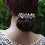 4 PCS Hair Barrettes for Women Ladies, Flower Crystal Rhinestones Barrette Pearl Spring Hair Clip Accessories Women Fashion Ponytail Holders Barrette for Daily Wear Mothers Day present