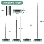 Indoor Broom Soft Bristle Brooms - Brooms for Sweeping Indoor Pet Hair, House Broom for Cleaning Hardwood, Tile, and Decking Surfaces Across.（Green）