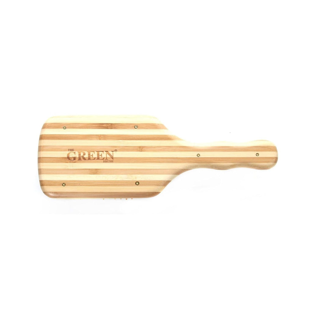 Buy now Bass Brushes | The Green Brush | Bamboo Pin + Bamboo Handle Hair Brush | Large Paddle at indiglob india