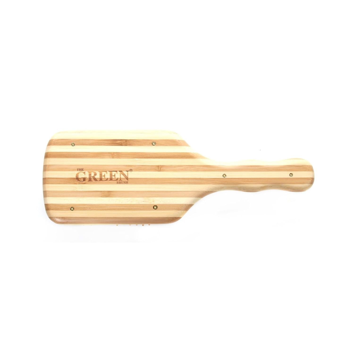 Buy now Bass Brushes | The Green Brush | Bamboo Pin + Bamboo Handle Hair Brush | Large Paddle at indiglob india