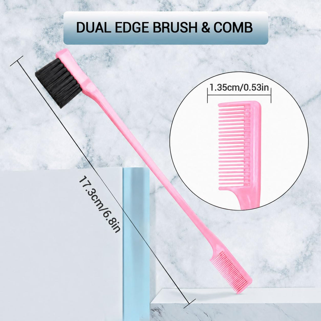 Aigee Slick Back Hair Brush & Edge Brushes and Combs Set,6Pcs in box