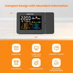 Buy now SMARTRO SC91 Projection Alarm Clock for Bedrooms with Weather Station, Wireless Indoor Outdoor Thermometer, Temperature Humidity Monitor Gauge Hygrometer at indiglob india