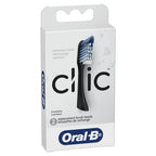 Buy now Oral-B Clic Toothbrush Replacement Brush Heads, Black, 2 Count at indiglob india