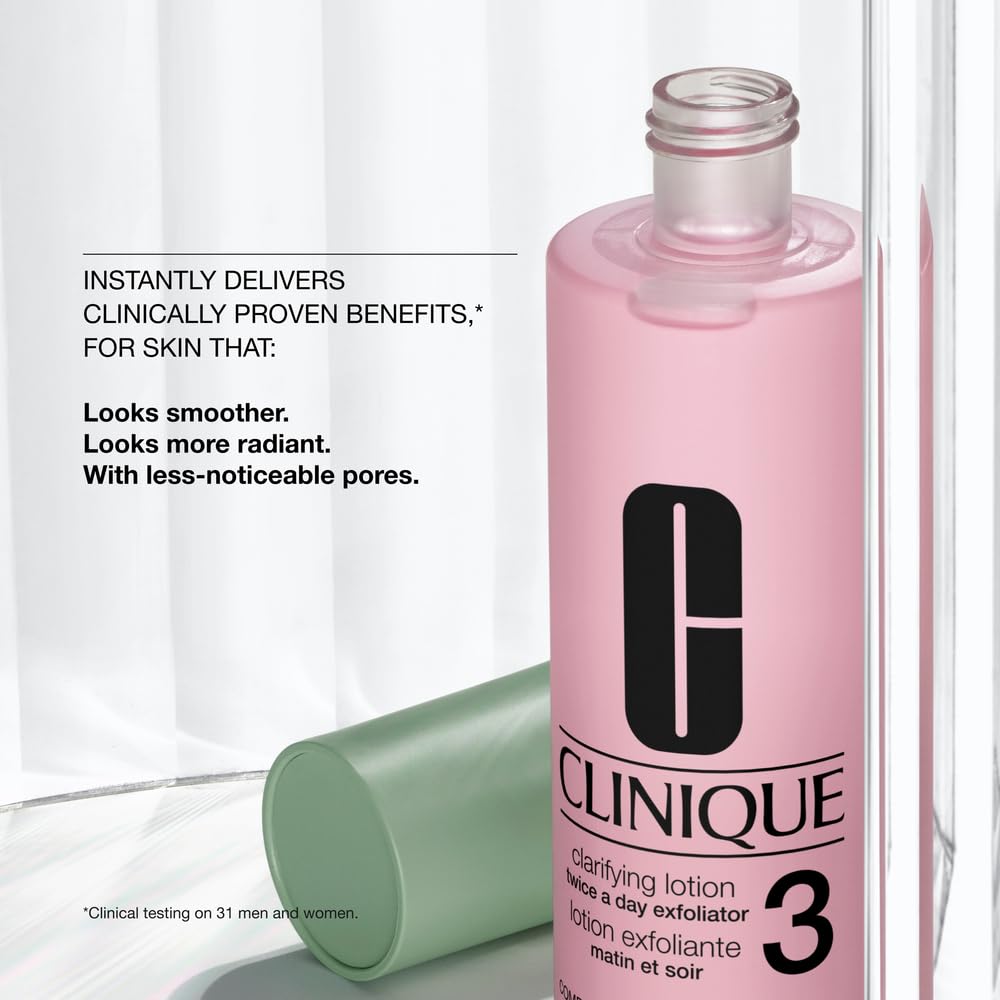 Buy now Clinique 3-Step Clarifying Lotion Face Exfoliator 3 | Toner With Witch Hazel + Salicylic Acid | For Combination Oily Skin Types at indiglob india