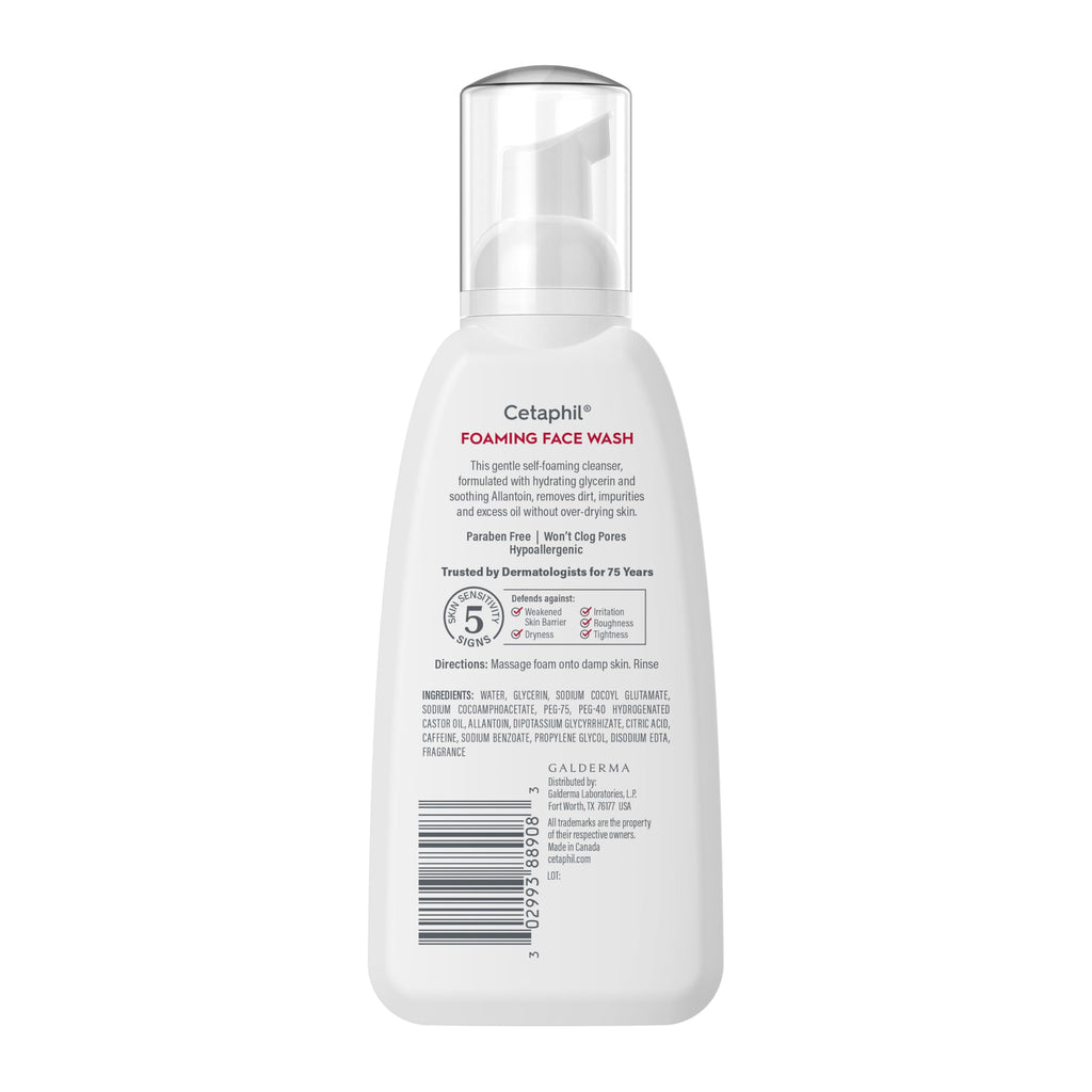 Cetaphil Redness Relieving Foaming Face Wash For Sensitive Skin, 8 Fl Oz, Gently Cleanses & Calms Sensitive Skin Without Over Drying, (Packaging May Vary) (Pack of 12)
