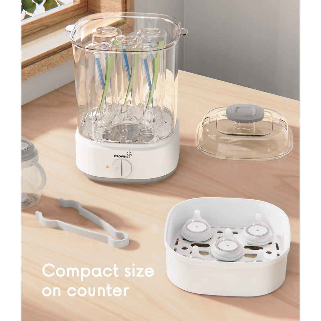 GROWNSY Electric Baby Bottle Sterilizer with 8-Minute Fast Sterilization