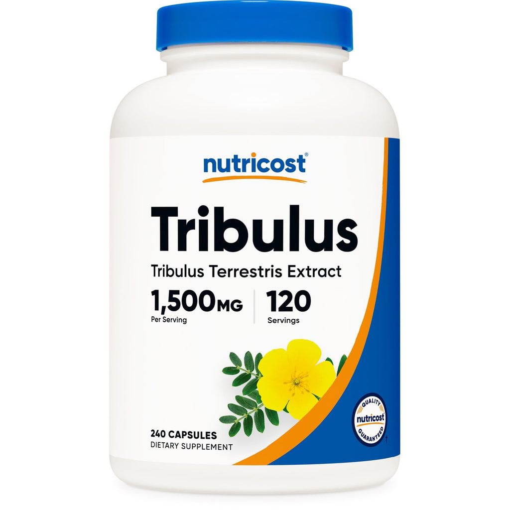 Nutricost Tribulus Terrestris Extract 1500mg, 240 Capsules, 45% Saponins | 120 Servings, Gluten Free, GMO-Free