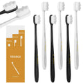 Buy now Adult Extra Soft Toothbrush with 20000 Soft Bristles, (Pack of 6) Micro Nano Manual Toothbrushes for Protect Sensitive Gums, Black/White Black and White at indiglob india