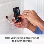 Buy now Ring Video Doorbell Wired (newest model), Use Two-Way Talk, advanced motion detection, HD camera and real-time alerts to monitor your front door (wiring required) at indiglob india