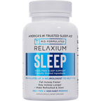 Relaxium Sleep Aid for Adults, 5mg Melatonin, Magnesium Glycinate, 30-Day | Non-Habit Forming Dietary Supplement, Drug-Free, Stress Relief