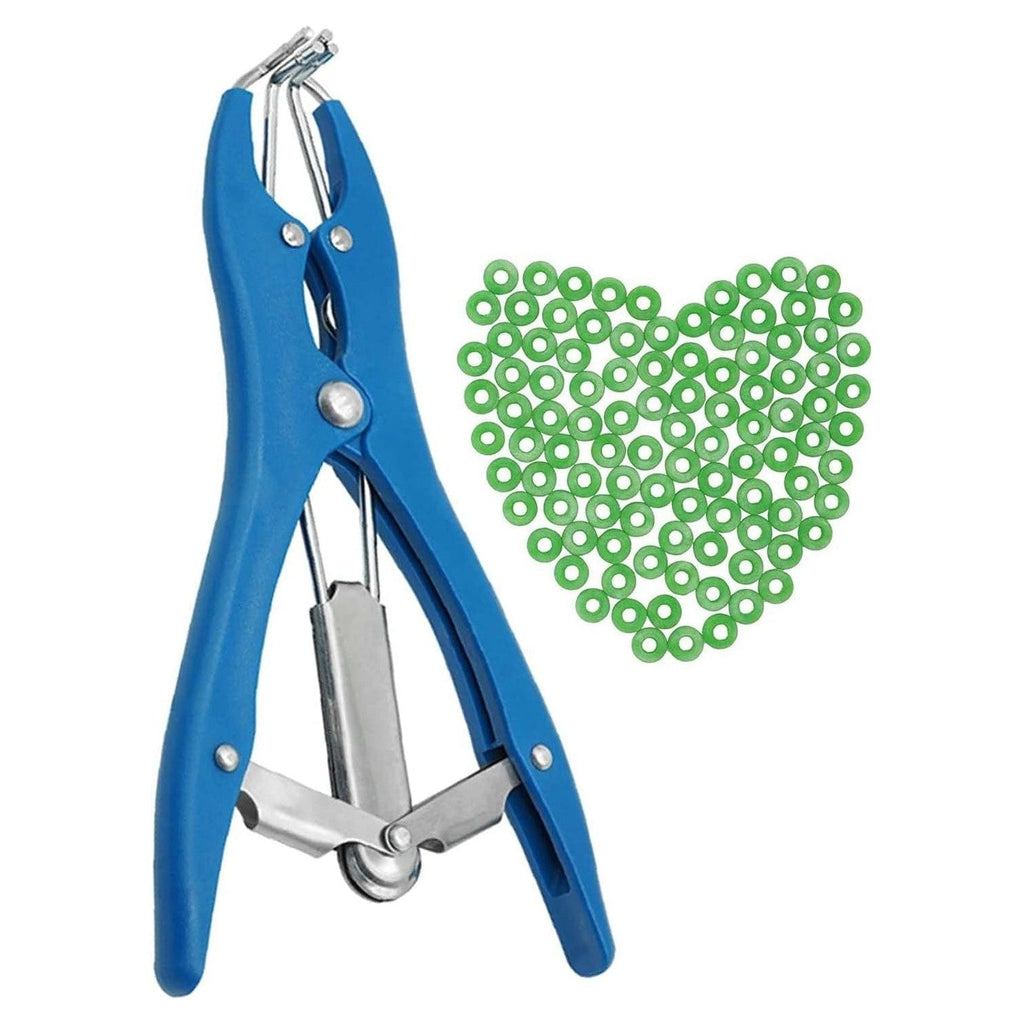 Buy now Livestock Castration Bander with 100 Pieces Castrator Rings for Lambs and Piglets at indiglob india