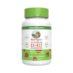 MARYRUTH'S Vitamin D3 + B12 Gummies for Ages 4+, Bone Health, 60 Servings