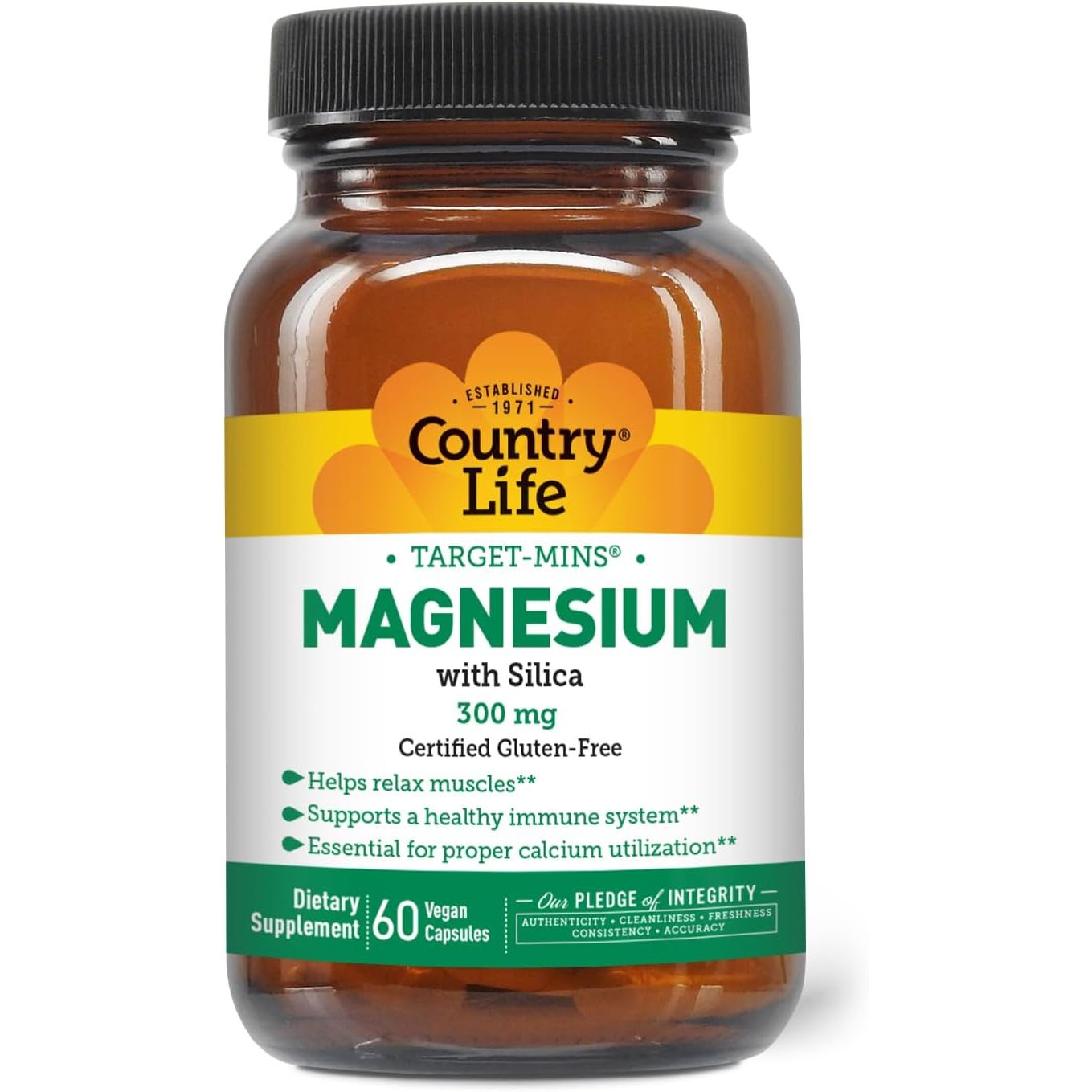 Buy now Target-Mins Magnesium with Silica 300mg, 60 Vegan Capsules, Certified Gluten Free, Certified Vegan at indiglob india