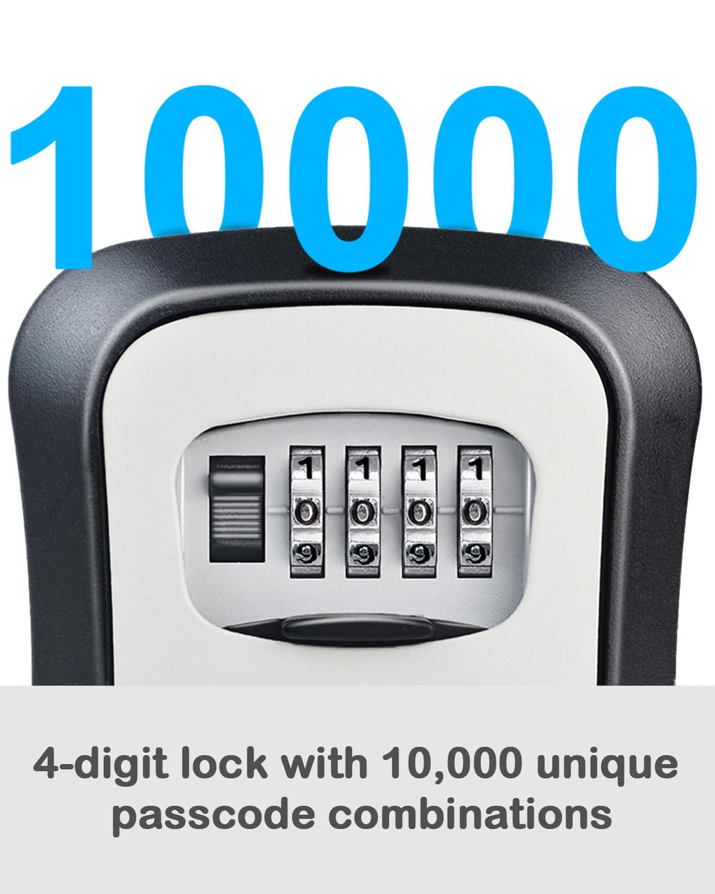 Key Lock Box, XL LockBox with Code, Outdoor Waterproof Wall Mount