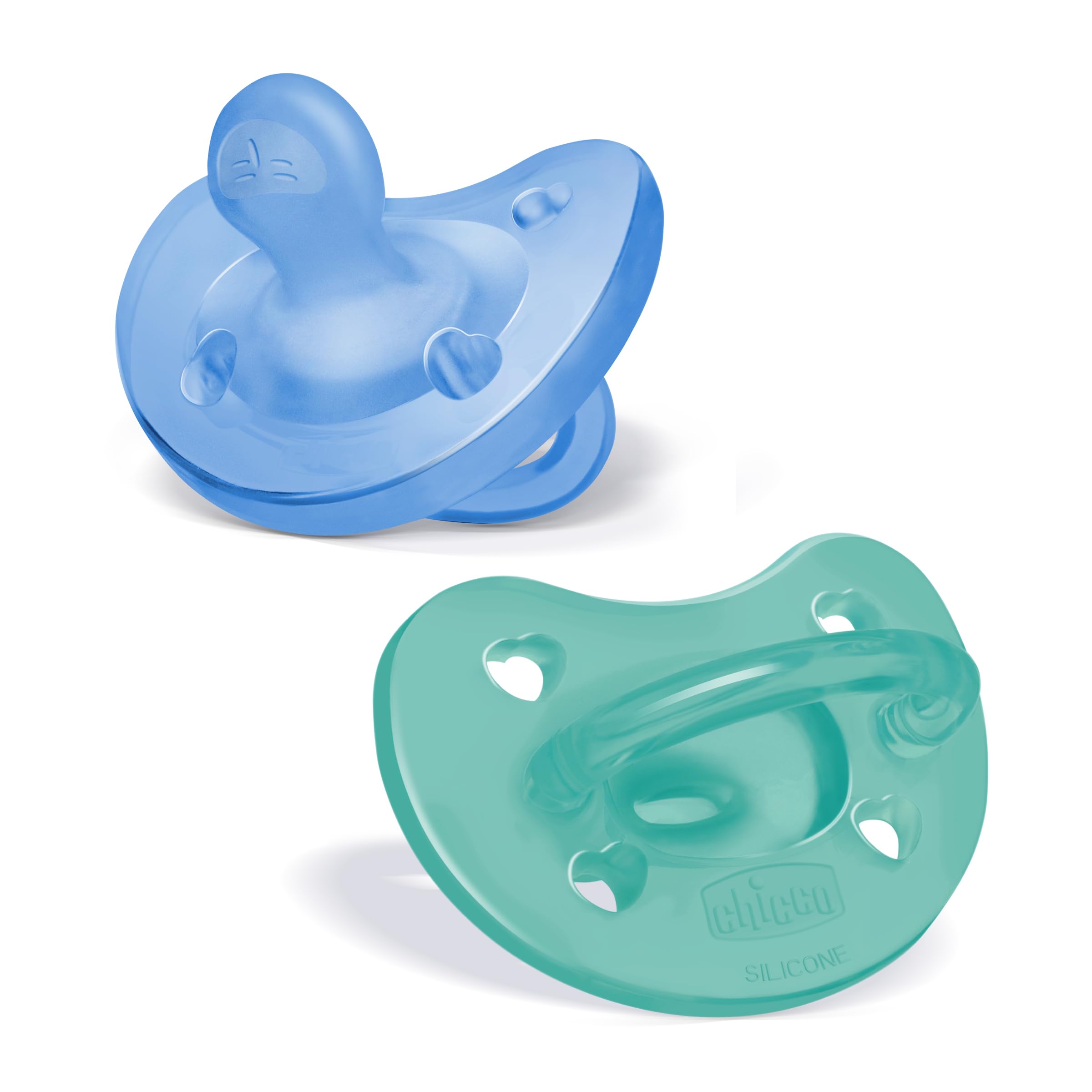 Buy now Chicco PhysioForma Silicone Orthodontic Pacifier, 0-6m | 100% Soft Silicone | Supports Breathing & Oral Development | Satin-Textured Nipple | Includes Sterilizing Case | BPA Free | Blue/Green, 2pk 6 to 16 months Blue Green, 2 Pack oz. at indiglob india