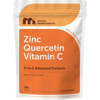 Micro Ingredients Quercetin with Vitamin C & Zinc, 240 Capsules | 6‑in‑1 Formula with Quercetin, Vitamin C & 4 Zinc Forms (Picolinate, Citrate, Glycinate, Gluconate) | Non‑GMO