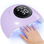 LadyMisty 72W UV LED Nail Lamp, 2026 New Upgrade UV Light for Gel Nails with 18 Beads, 3 Timer Nail Dryer, LCD Display, Auto Sensor, Professional Nail Lamps for Gel Polish (Pink)