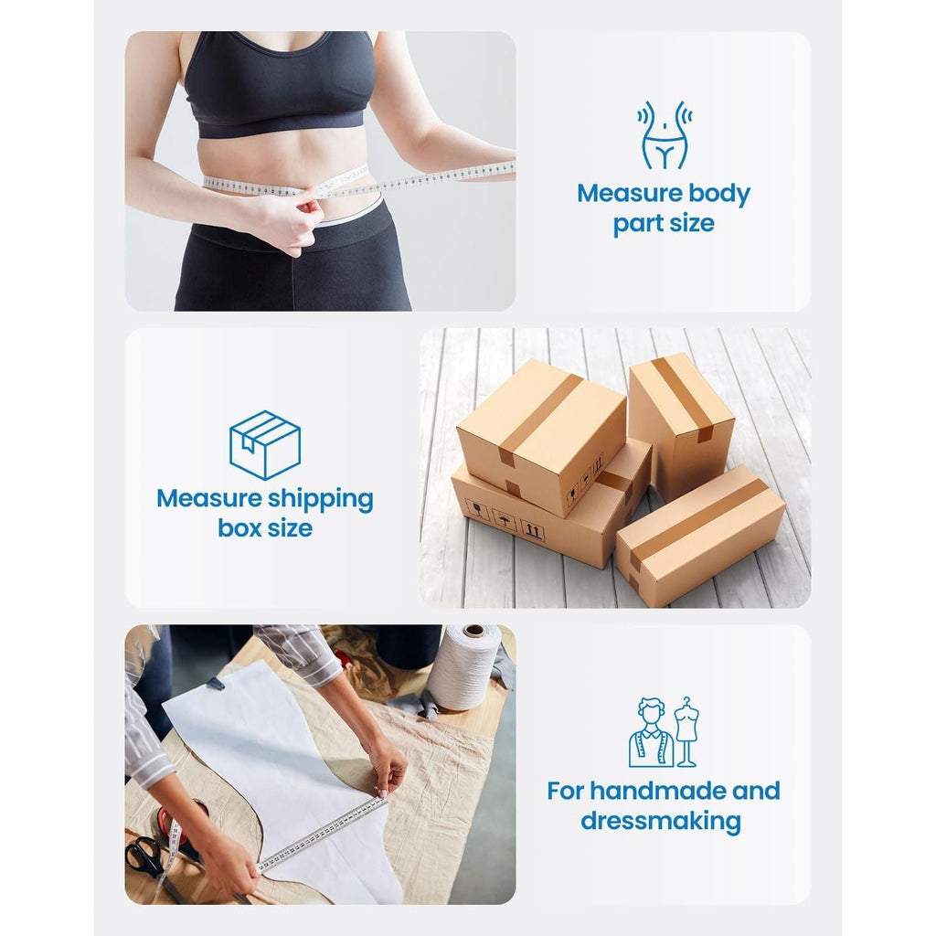 Buy now RENPHO Body Measuring Tape, Smart Tape Measure for Weight Loss, Bluetooth Fitness Equipment with App, Measuring Waist, Hip, Bust, Arms, Muscle Gain, Retractable, 60in /150cm, White at indiglob india