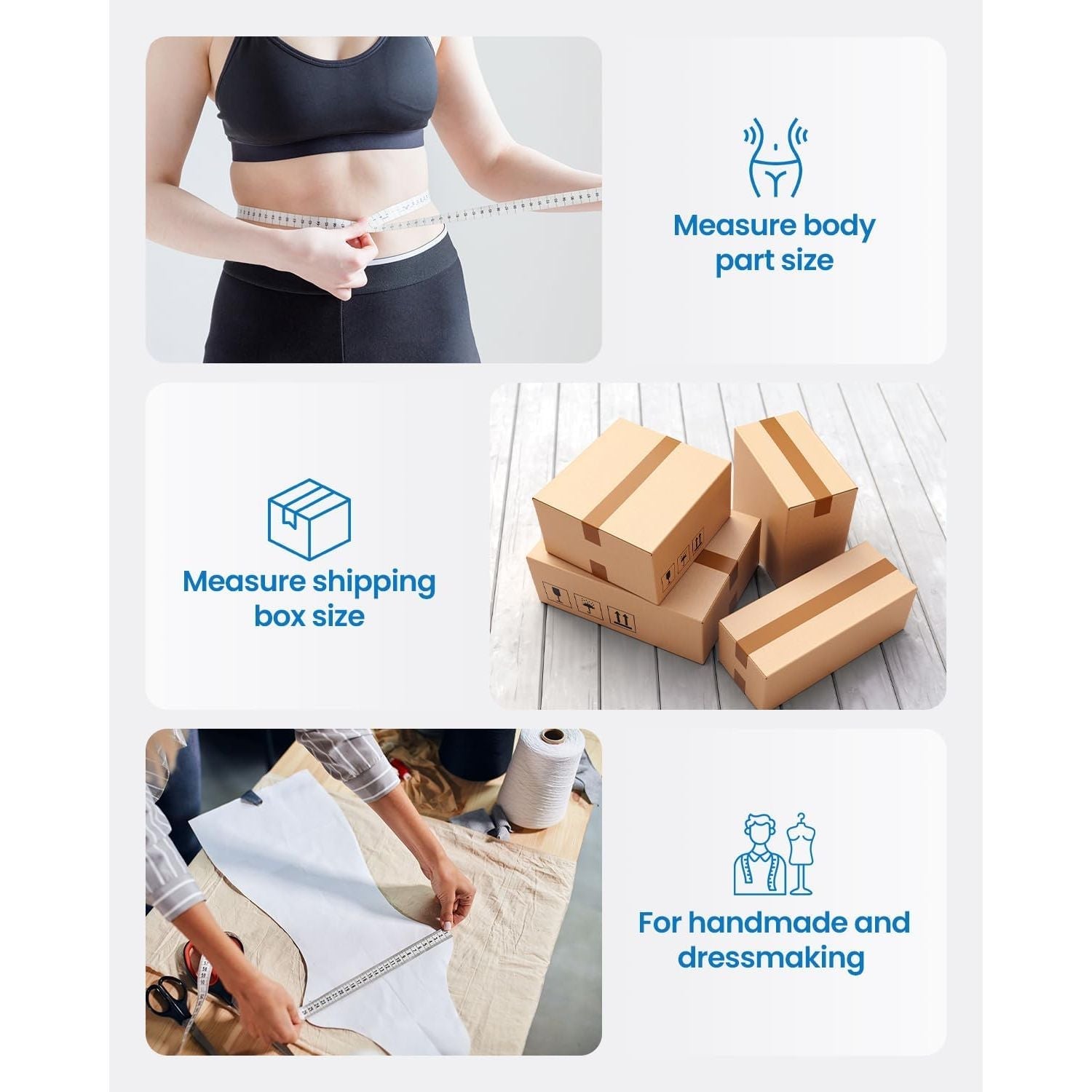 Buy now RENPHO Body Measuring Tape, Smart Tape Measure for Weight Loss, Bluetooth Fitness Equipment with App, Measuring Waist, Hip, Bust, Arms, Muscle Gain, Retractable, 60in /150cm, White at indiglob india