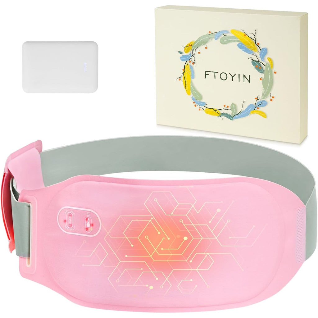 Buy now Portable Heating Pad for Cramps and Back Pain, Menstrual Cramp Relief Wearable Heating Pad for Women and Girls, Wireless Heating Pads with 3 Temperature Setting & Battery Powered Pink at indiglob india