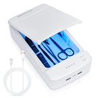 LXIANGN Nail Tool Cleaner with Blue Light, Portable USB Cleaning Box