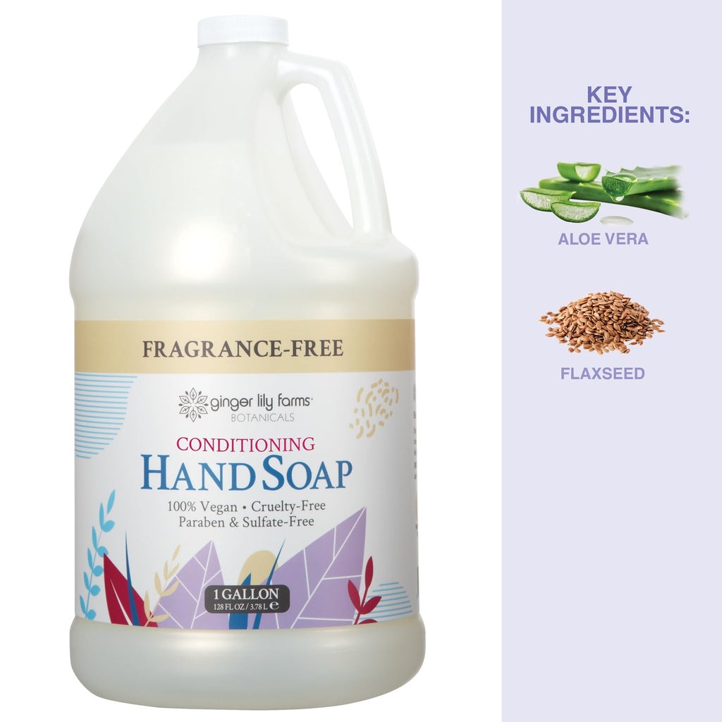 Buy now Ginger Lily Farms Botanicals All-Purpose Liquid Hand Soap Refill, Fragrance Free, 100% Vegan & Cruelty-Free, 1 Gallon at indiglob india
