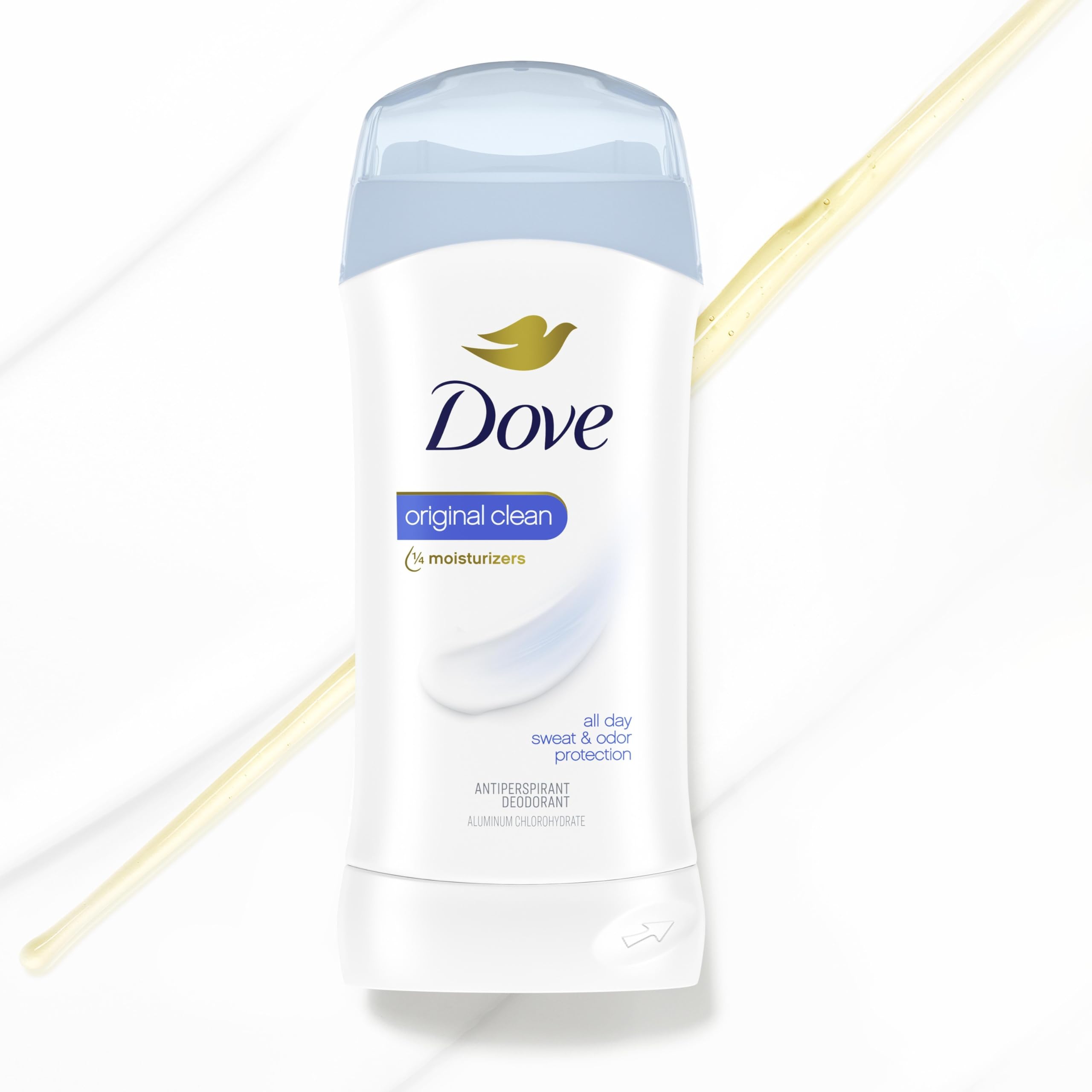 Dove Antiperspirant Deodorant Stick Original Clean 2.6 oz 2PK | All Day Underarm Sweat & Odor Protection for Women. Invisible Solid