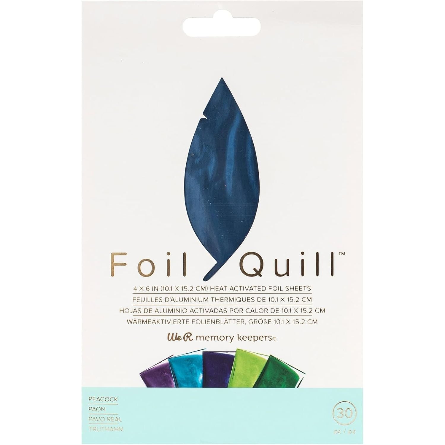 Buy now We R Memory Keepers Foil Quill Foil Sheets 4"X6" 30/Pkg-Shining Starling Peacock at indiglob india