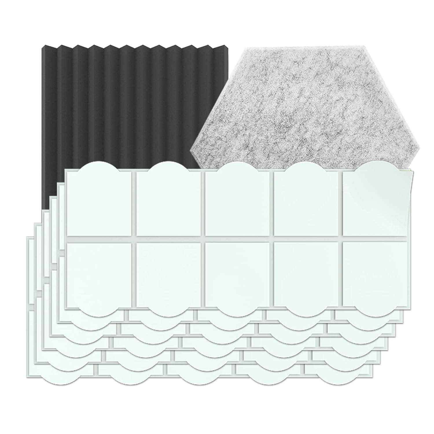 Buy now EGINO 120 Pack Double-Sided Adhesive Tape for Acoustic Soundproofing Foam Panels Strong Pad Mounting, Heavy Duty Wall Adhesive Squares 120 at indiglob india