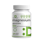 Deal Supplement Magnesium Glycinate 500mg Per Serving, 240 Veggie Capsules | 100% Chelated Magnesium Glycinate, Essential Mineral Supplement for Women & Men. Non-GMO, Gluten Free.